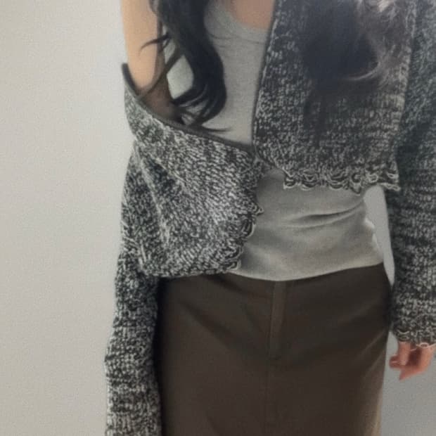 어반아웃피터스 후드 크롭 가디건 S