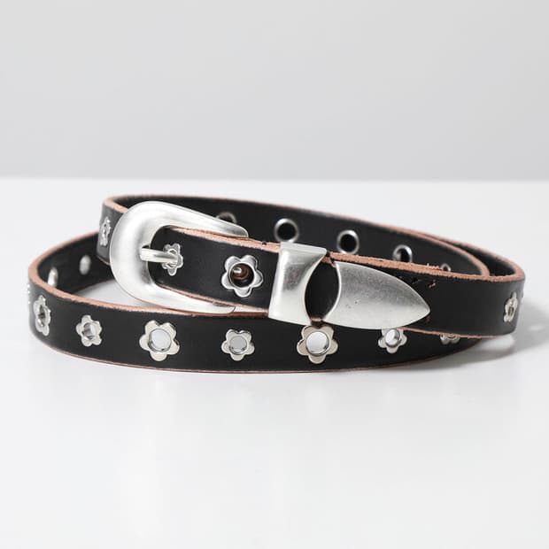 our legacy 2cm belt flower black 100
