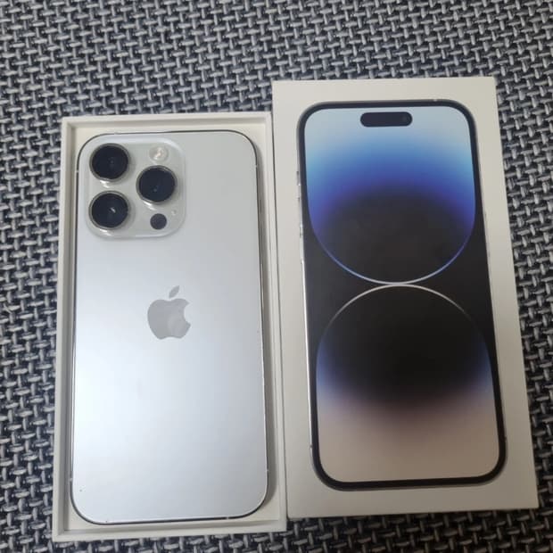아이폰14Pro 화이트 128GB 배터리효율85% 싸게 팝니다