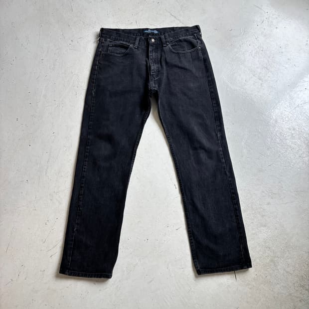 00s LEE 빈티지 흑청 데님팬츠 34x32
