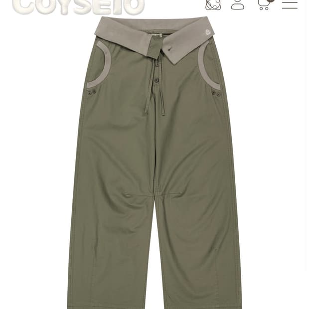 코이세이오 플로우 폴드 팬츠 카키