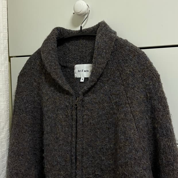 아트이프액츠 숄카라 니트 가디건 mountain mist