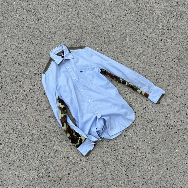 JUNYA WATANABE 카모패턴 도킹 셔츠 