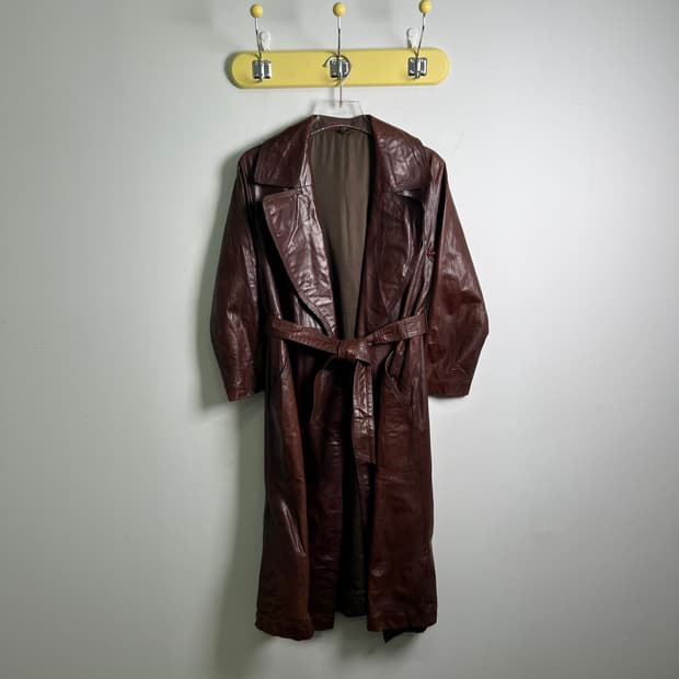 Ra KANEMATSU-GOSHO 빈티지 레더 트렌치코트 