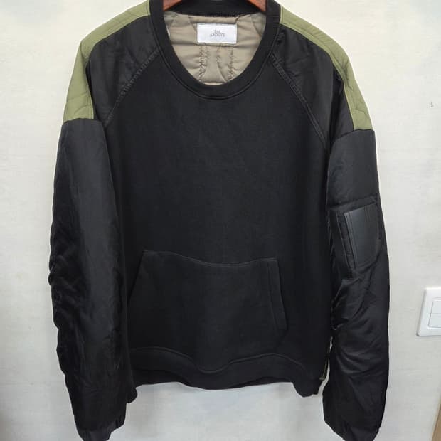 세컨드 아카이브 퀄팅 기모 패딩 맨투맨 xl 오버핏 