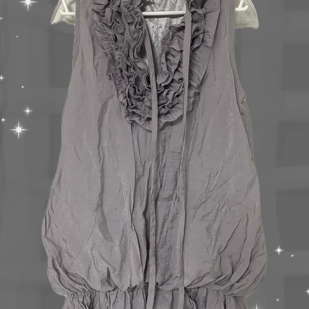 일본 빈티지 립리핀 민소매 원피스 그레이