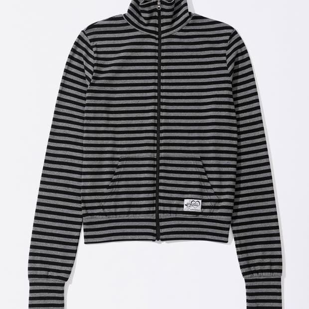 스컬프터Light Weight Striped Jersey Charcoal