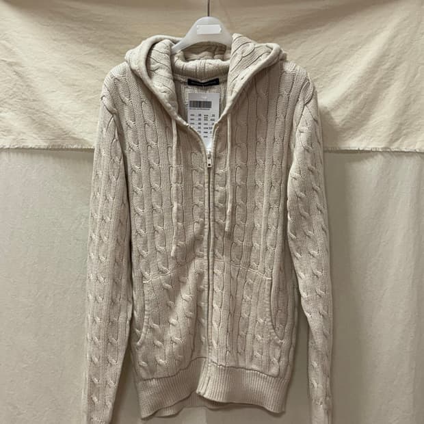 브랜디멜빌 케이블 니트후드집업