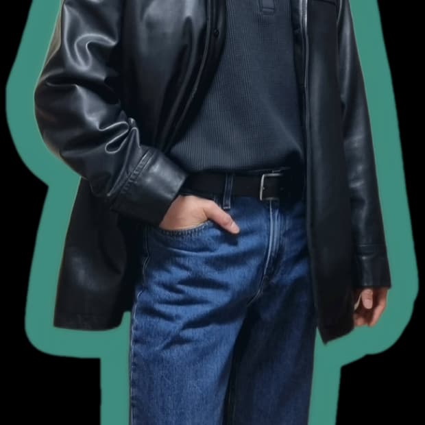 90s 올드갭 레더 카코트