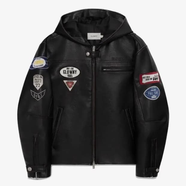 급처 / 글로니 레이서 후드 레더자켓 