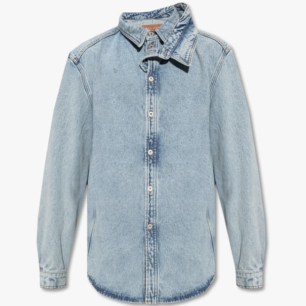 [L] 와이프로젝트 더블 칼라 데님셔츠 새상품