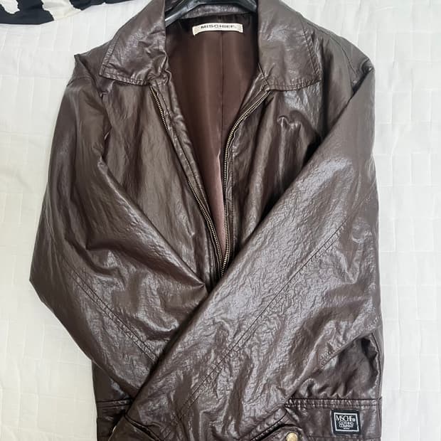 미스치프 fauz leather jacket s 폭스 레더 자켓 2018