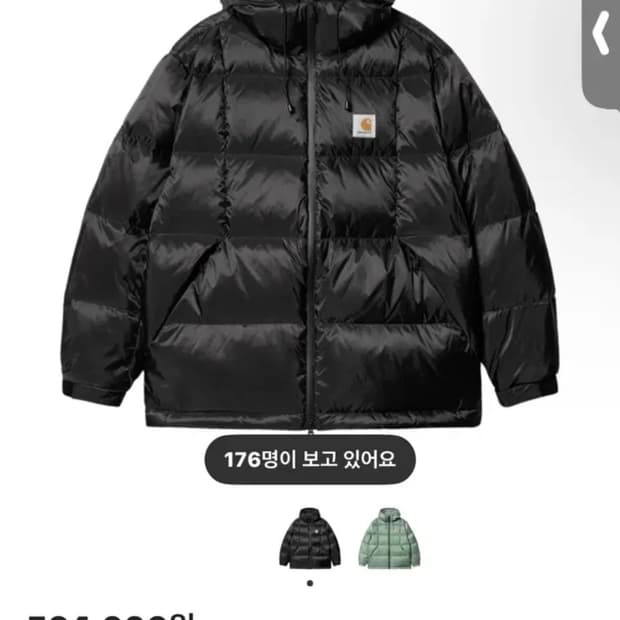 칼하트 아스펜 패딩 블랙 (s)