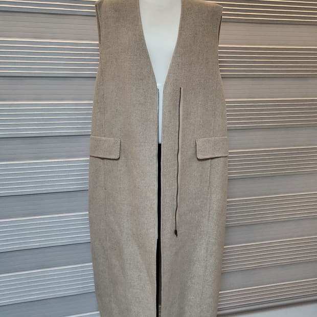 롱 베스트 핸드메이드  집업 스타일