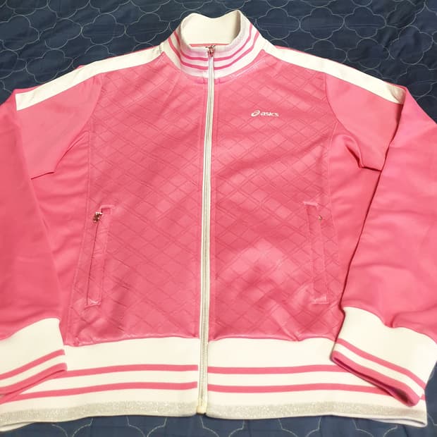 (00s)아식스 올드스쿨 퀄팅 집업져지 핑크 (95)