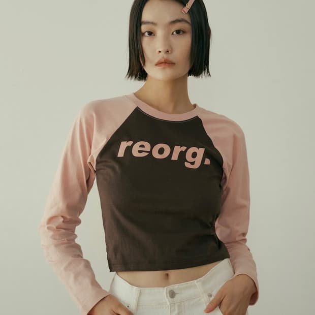 💖 (새상품) 리올그 배색 여성 롱슬리브