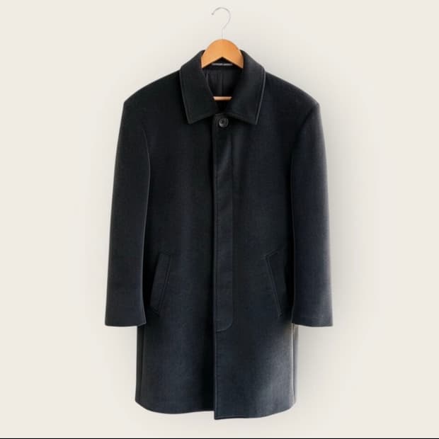 90s 아르마니 벨벳 울 코트 자켓