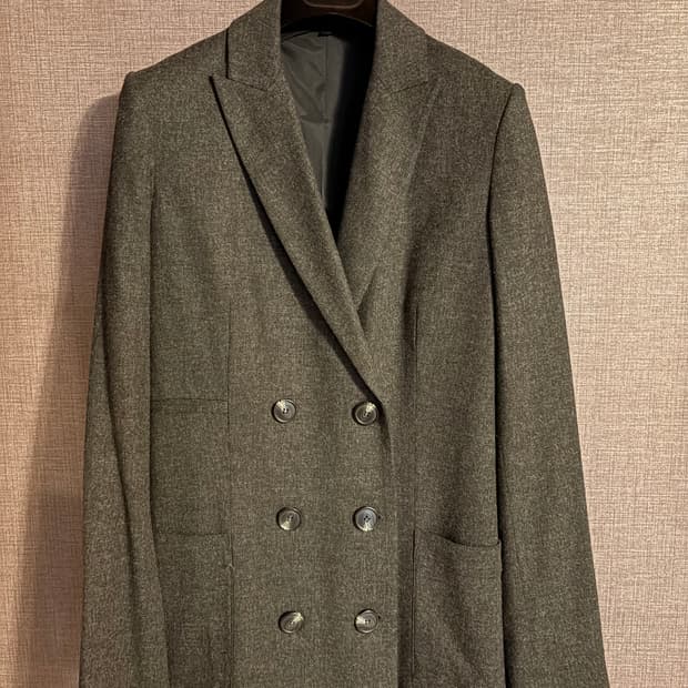 띠어리 Theory 더블 버튼 자켓 그레이 0사이즈