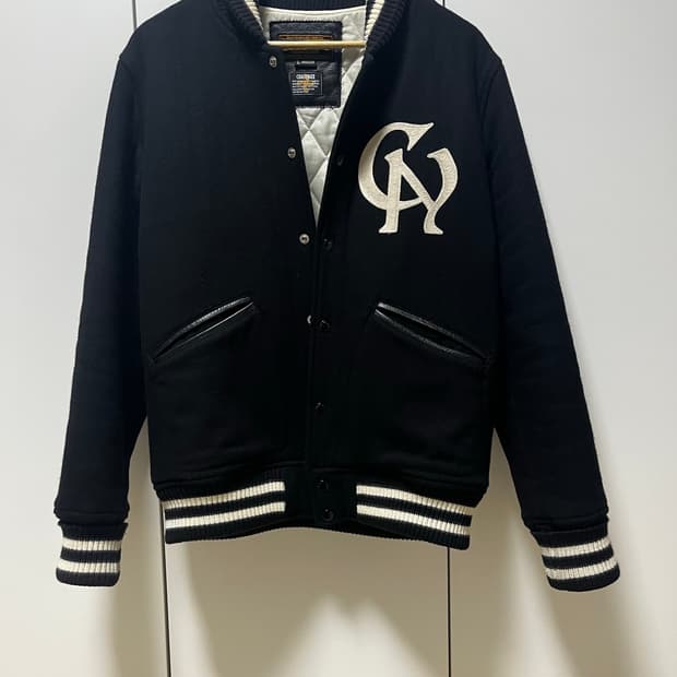 네이버후드 x 챌린저 wool varsity jacket L size