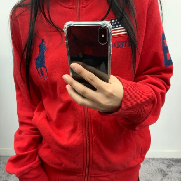 폴로 빅포니 usa 성조기 집업 (황금사이즈)