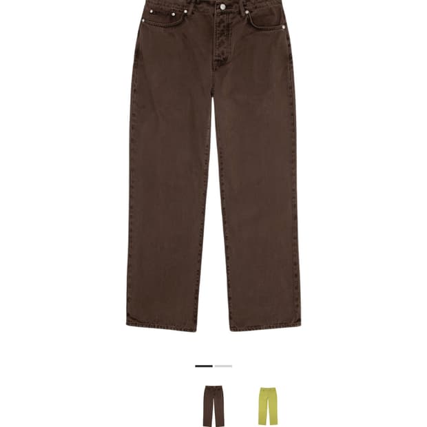 (32) 스투시 클래식 워시드 캔버스 팬츠 브라운