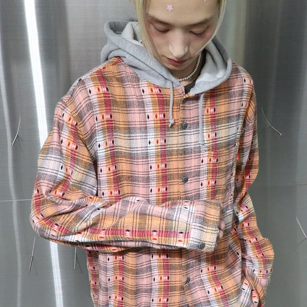 슈프림 Supreme Hooded Jacquard Shirt