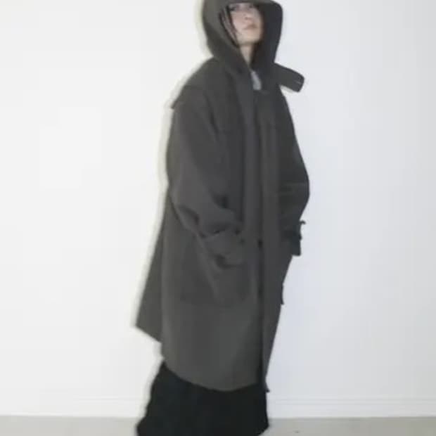 새상품)에프터먼데이 울 오버 후드 코트(모카색)