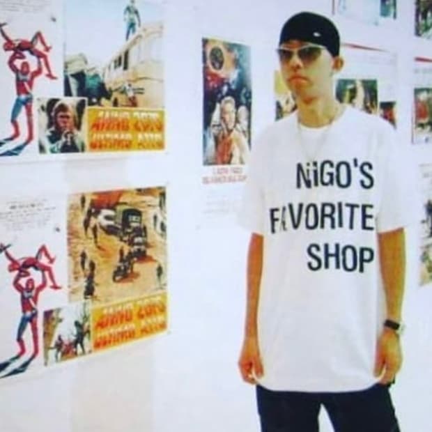 00's BAPE Nigo's Favorite Shop 슬로건 티셔츠