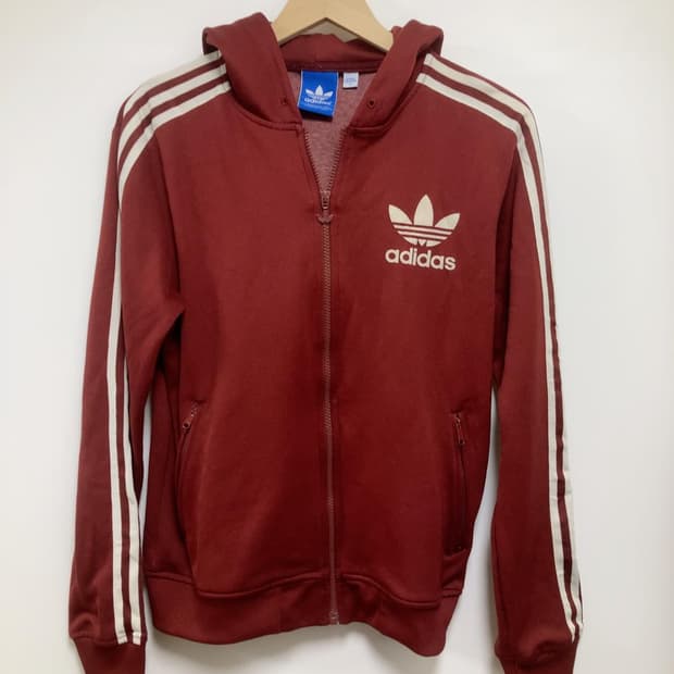 아디다스 버건디 후드 집업 자켓 와인 져지 트랙탑 집업