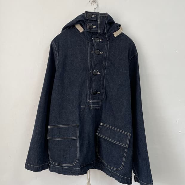 WORK HANDS X BEAMS 데님 후드 자켓 M