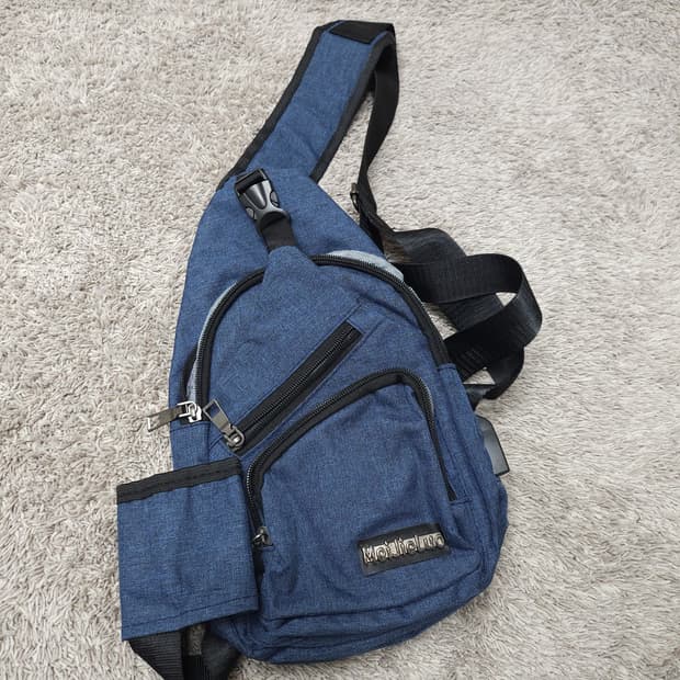 Meijieluo 블루 데님 슬링백 새제품