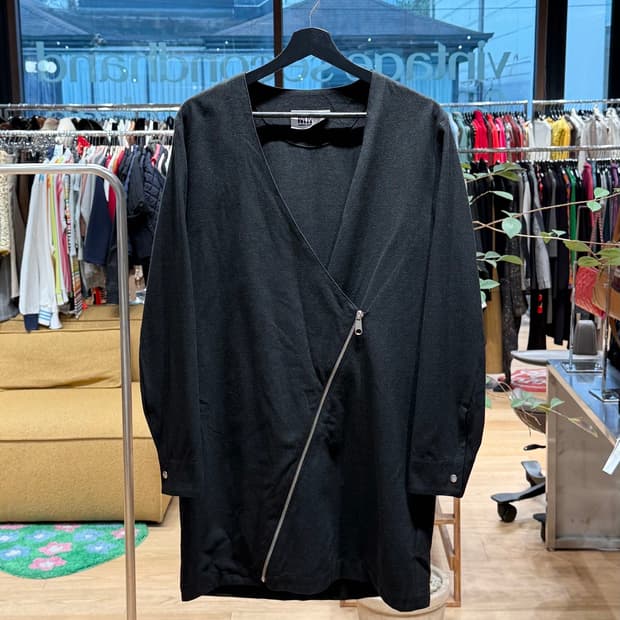 mm6 블랙 사선 집업 자켓 