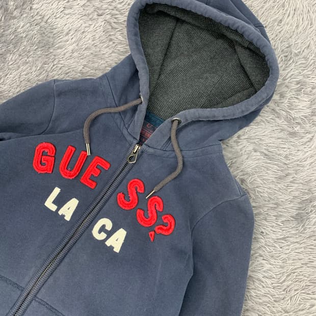 Y2k 게스 스펠 후드 집업