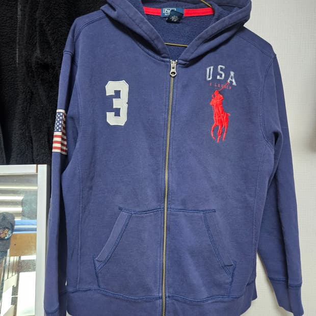 폴로 빅포니 후드집업 성조기