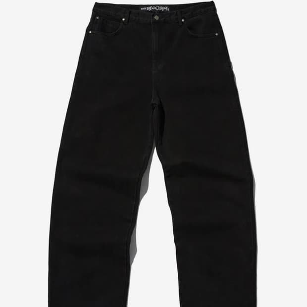 스웨이드 데님 팬츠 