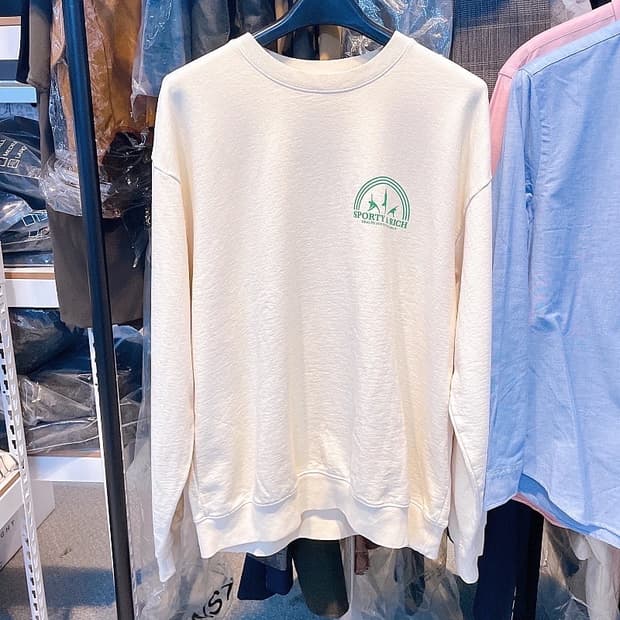 (정품/새상품) 스포티앤리치 공용 피트니스 약기모 맨투맨