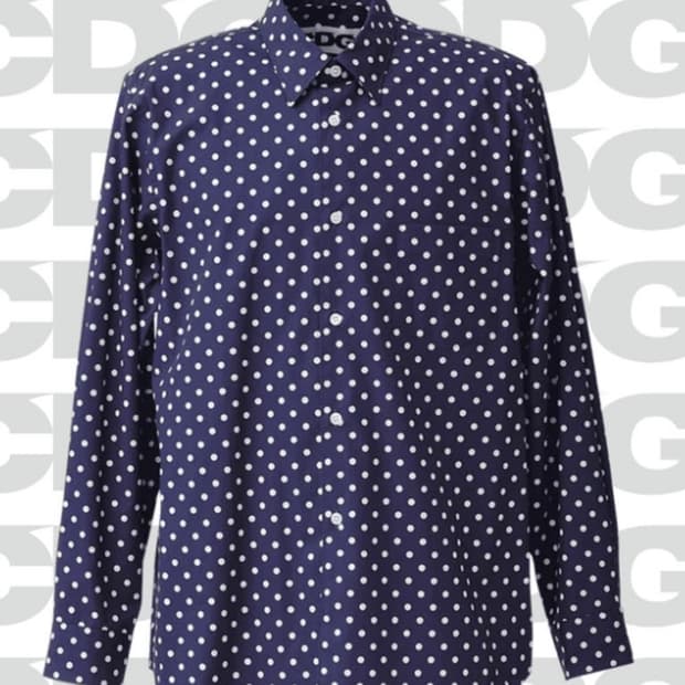 cdg 폴카 도트 셔츠