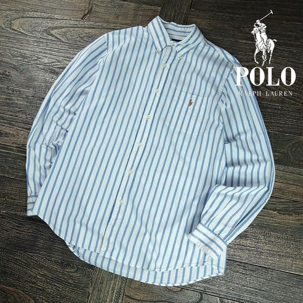 [폴로 랄프로렌] 클래식핏 포니 자수 스트라이프 셔츠 M20096