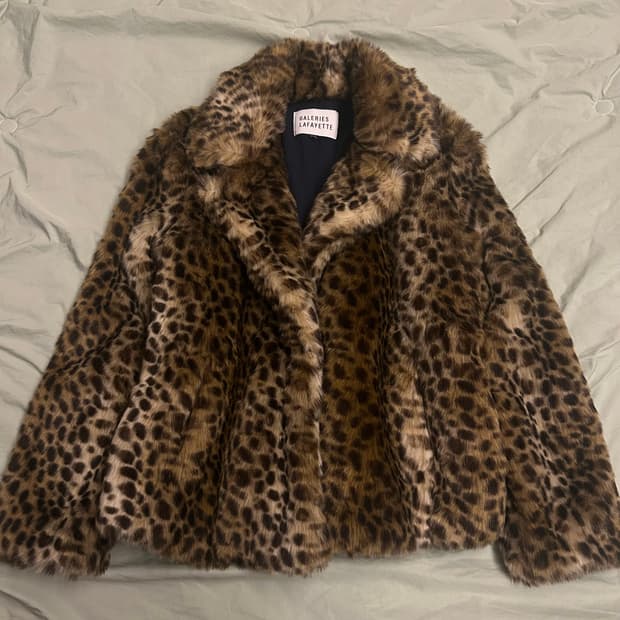 급전)페페빈티지 나나 호피 퍼자켓 펑크 갸루