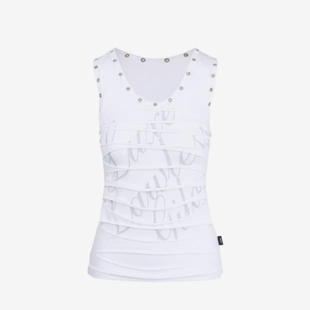 길라아카이브 SCRATCHED SCRIPT LOGO SLEEVELESS