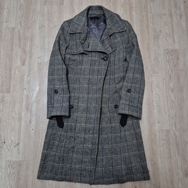 톰보이 모직 헤링본 싱글 코트