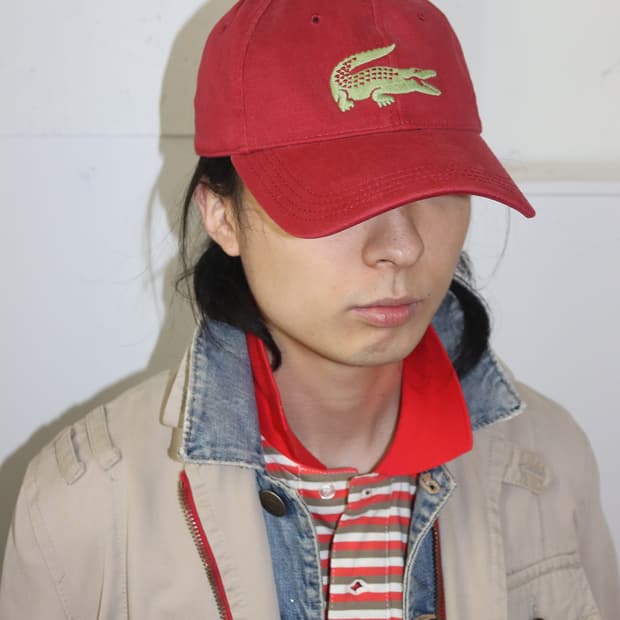 라코스테 6패널 볼캡 버건디