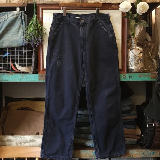 칼하트 워크팬츠 B111 MDT 캔버스 워크팬츠 미드나이트 블루34x32