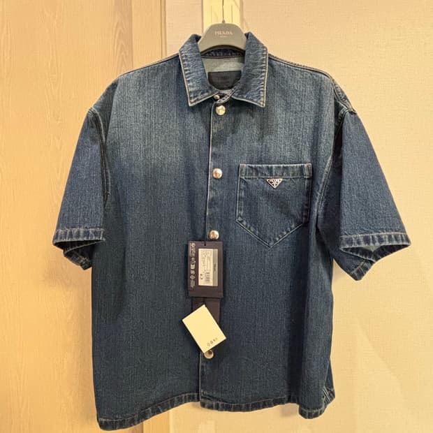 프라다 데님 볼링 셔츠 (L)