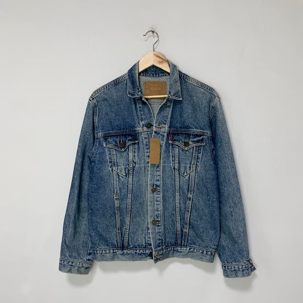90s 리바이스 빈티지 워싱 데님 중청 자켓 남성 M 남녀공용
