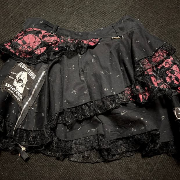 매드펑크 스커트 레드