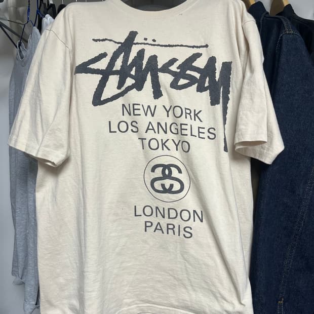 Stussy World Tour Tee bone M