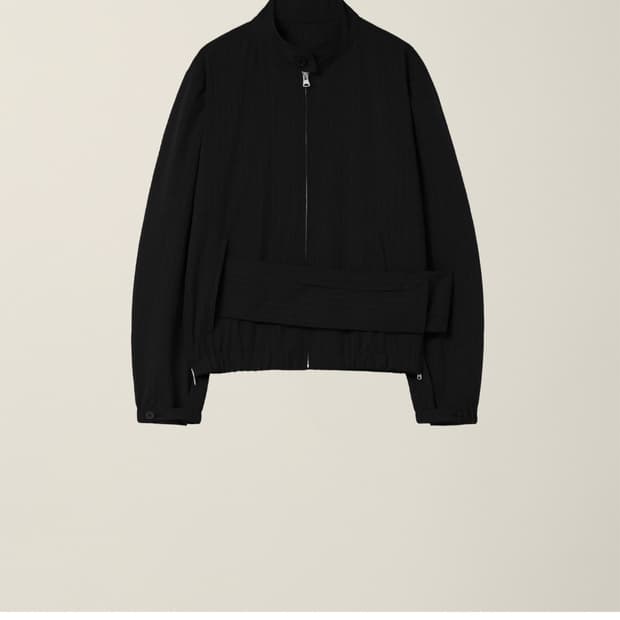 MENS BELTED POCKET BLOUSON BLACK S사이즈