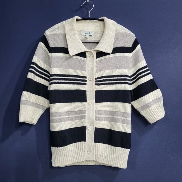 코스 코튼 가디건 니트