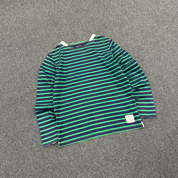 M) BEAMS HEART 스트라이프 롱슬리브 긴팔티셔츠